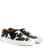 Gianvito Rossi Printed Leather Slip-on Sneakers