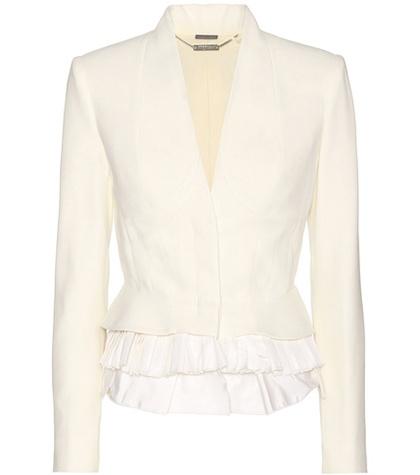 Alexander Mcqueen Peplum Crêpe Blazer
