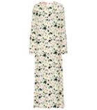Plan C Floral-printed Crêpe Maxi Dress