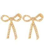 Oscar De La Renta Crystal-embellished Bow Earrings