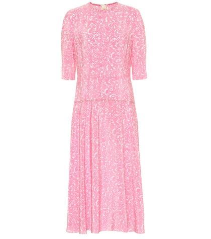 Marni Floral Silk Midi Dress