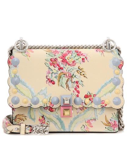 Fendi Kan I Small Floral-printed Leather Shoulder Bag