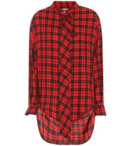 Balenciaga Checked Cotton-blend Shirt