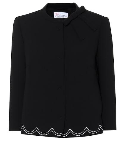 Redvalentino Embroidered Crêpe Jacket