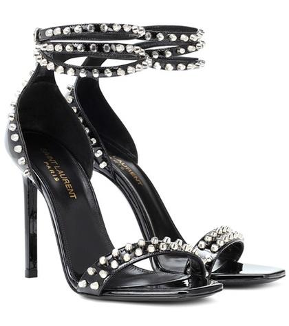 Saint Laurent Amber 105 Patent Leather Sandals
