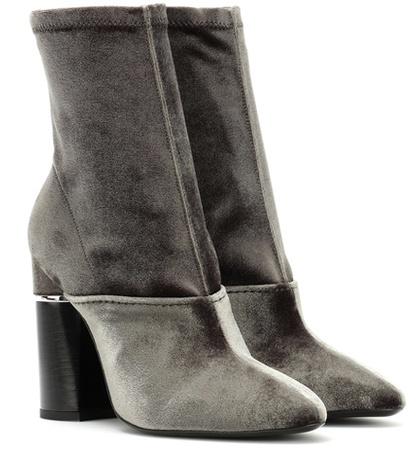 3.1 Phillip Lim Kyoto Velvet Ankle Boots