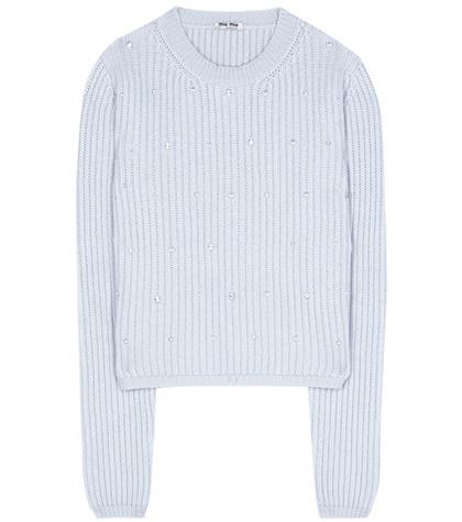 Nina Ricci Embellished Knitted Cashmere Sweater