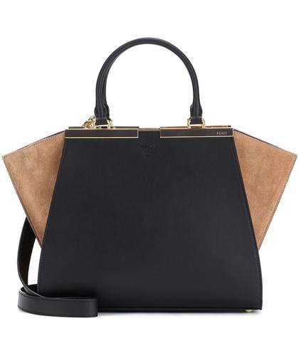 Fendi 3jours Leather And Suede Tote