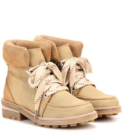 Paige Laura Suede-trimmed Ankle Boots