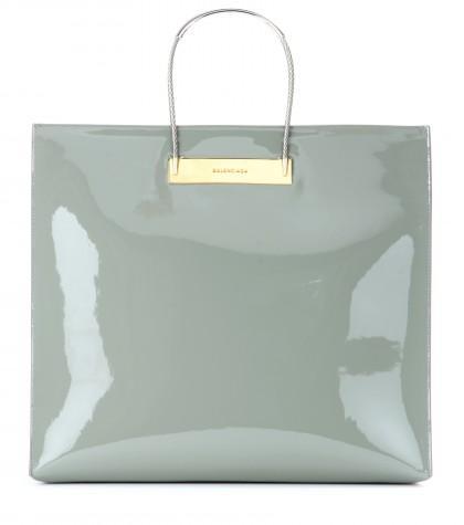 Balenciaga Cable Shopper Medium Patent-leather Bag