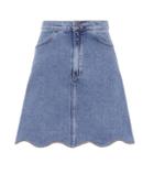 M.i.h Jeans Scalloped Denim Skirt
