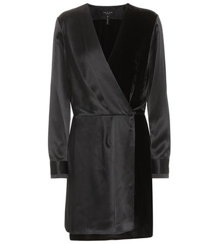 Rag & Bone Victor Satin And Velvet Dress
