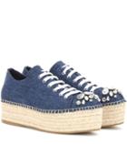 Polo Ralph Lauren Embellished Denim Espadrille Sneakers