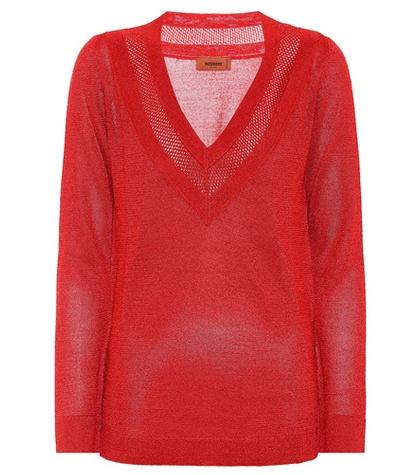 Missoni Metallic V-neck Sweater
