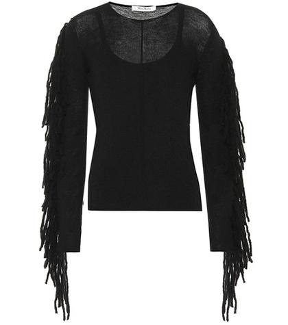 Max Mara Esordio Fringed Cashmere Top