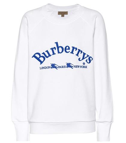 Burberry Embroidered Cotton Sweatshirt