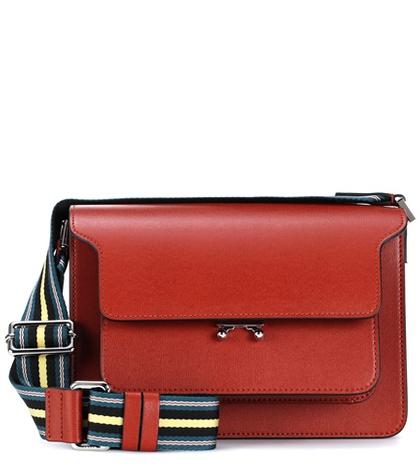 Msgm Trunk Leather Shoulder Bag