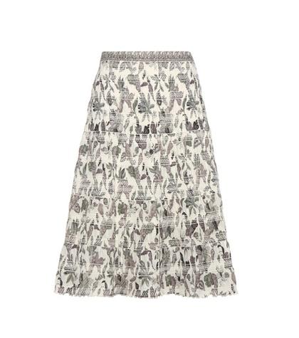 Tory Burch Floral Printed Cotton Skirt