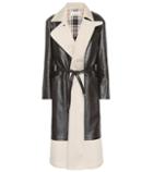 Balenciaga Leather And Canvas Coat