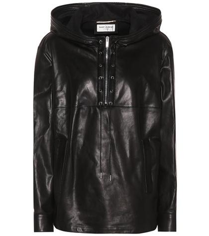 Saint Laurent Leather Hoodie