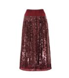 Tibi Sequined Silk Skirt