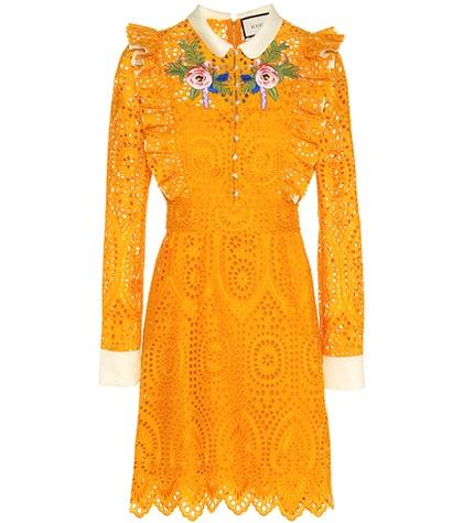 Gucci Embroidered Broderie Anglaise Dress