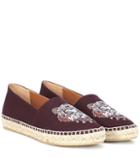Kenzo Embroidered Canvas Espadrilles