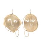 Jw Anderson Moon Face Gold-plated Earrings