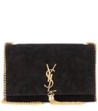 By Malene Birger Classic Monogram Suede Shoulder Bag