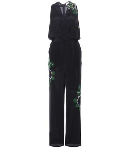 Tory Burch Avalon Printed Silk Jumpsuit