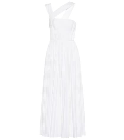 Gabriela Hearst Norah Pleated Cotton Maxi Dress