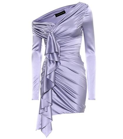 Alexandre Vauthier Stretch Silk Satin Minidress