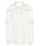 Jonathan Simkhai Metallic Silk Blouse
