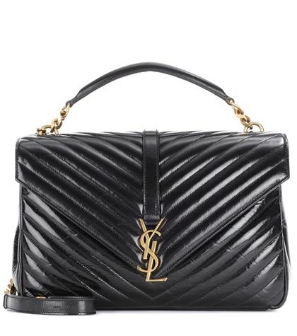 Saint Laurent Large Collège Monogram Leather Shoulder Bag