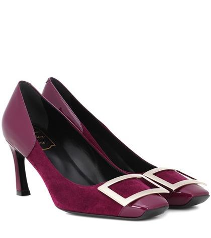 Prada Belle Vivier Trompette Suede Pumps