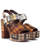 See By Chlo Plaid Plateau Sandals