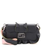 Saint Laurent Baguette Ruffled Leather Shoulder Bag