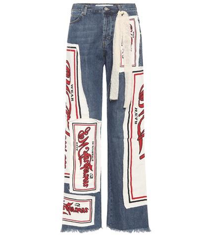Jw Anderson Printed High-waisted Jeans