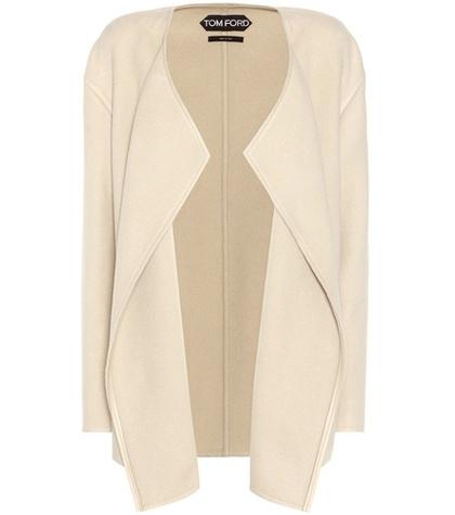 Tom Ford Leather-trimmed Cashmere Jacket