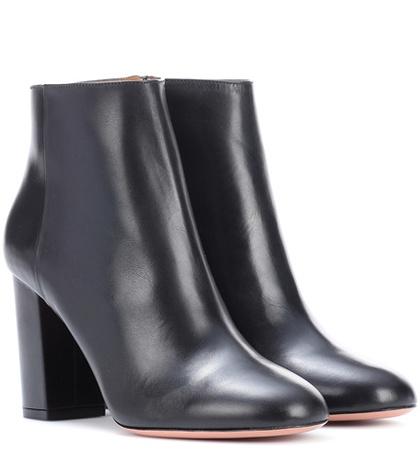 Aquazzura Brooklyn 85 Leather Ankle Boots