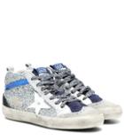 Balmain Mid Star Glitter Sneakers