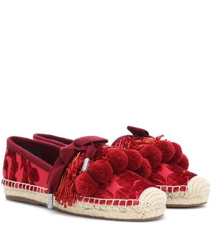 Marc Jacobs Sienna Velvet Espadrilles