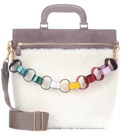 Isabel Marant Orsett Shearling Satchel Bag