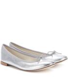 Zimmermann Cendrillon Silver Leather Ballerinas