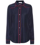 Frame Piped Western Silk Shirt