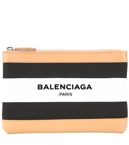 Tom Ford Navy Clip Small Leather-trimmed Printed Clutch