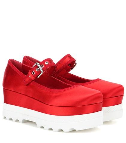 Miu Miu Satin Platform Shoes