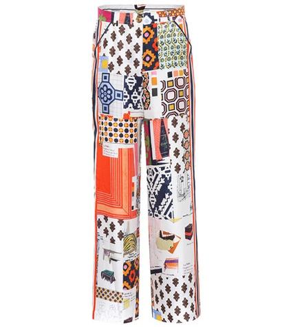 Tory Burch Sienna Printed Silk Trousers