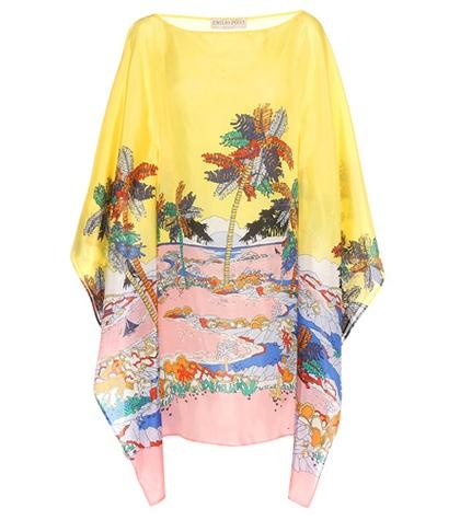 Emilio Pucci Beach Printed Silk Cover Up