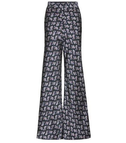 Etro Paisley Flared Satin Trousers